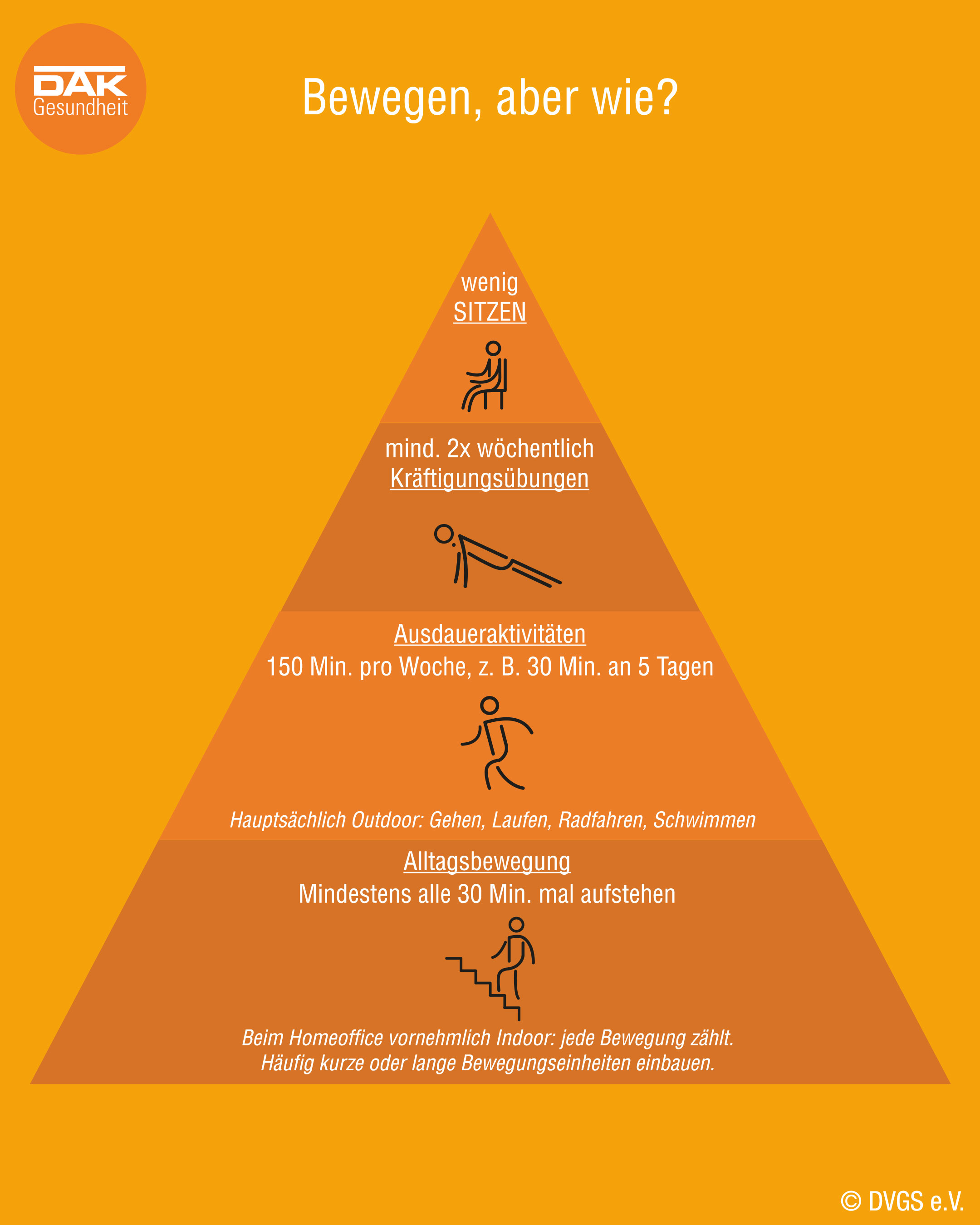 Infografik Bewegungspyramide, Copyright DVGS